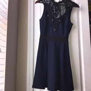 Blue and Black Dress